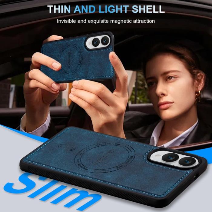 LC.imeeke - LC.IMEEKE L6 Fodral PU Läder Samsung Galaxy S25 Edge - Blå