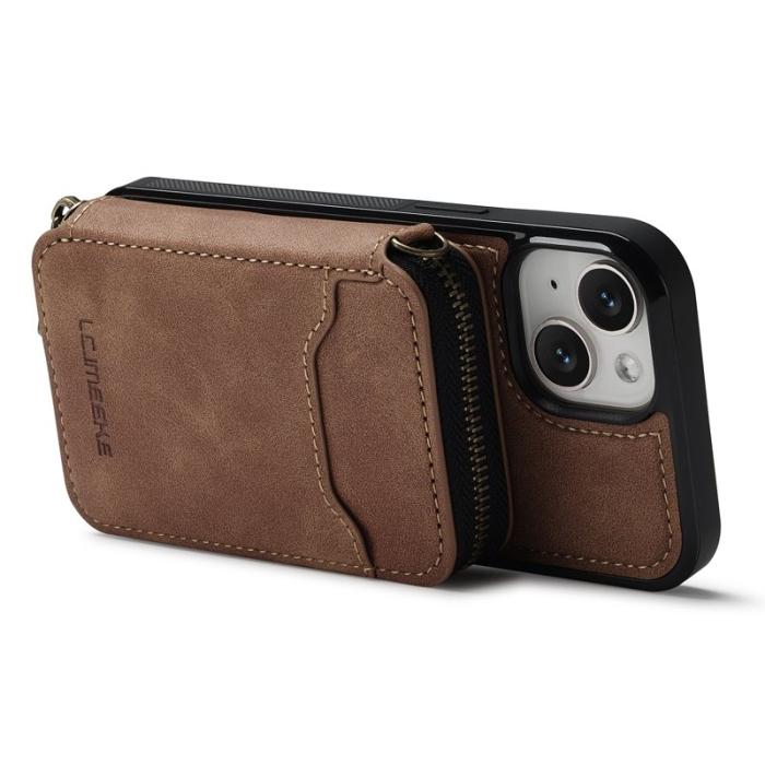 LC.imeeke - LC.IMEEKE L6 iPhone 13 mini Fodral Äkta läder - Brun