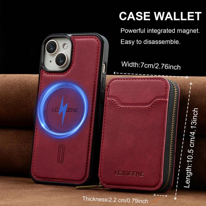 LC.imeeke - LC.IMEEKE L6 iPhone 14/13 Fodral Magnetiskt - Röd