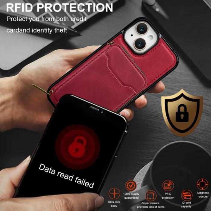 LC.imeeke - LC.IMEEKE L6 iPhone 14/13 Fodral Magnetiskt - Röd