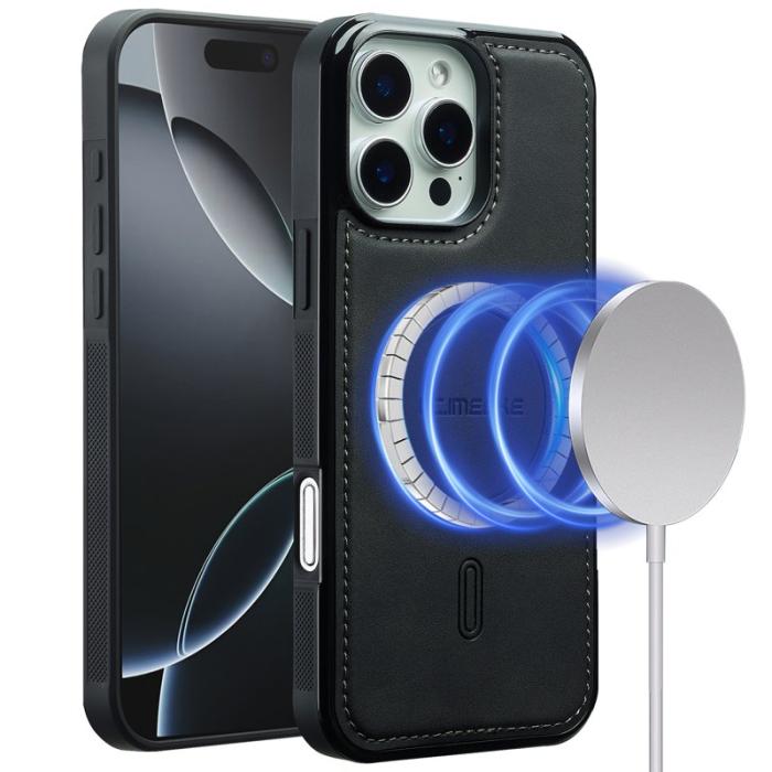 LC.imeeke - LC.IMEEKE L6 iPhone 14 Pro Max Fodral PU Läder - Svart