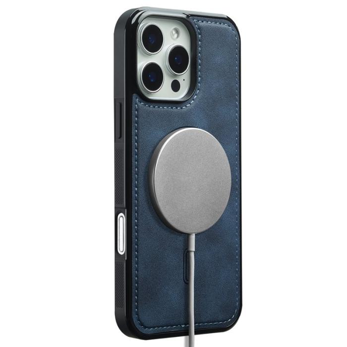 LC.imeeke - LC.IMEEKE L6 iPhone 16 Pro Fodral PU Läder - Blå