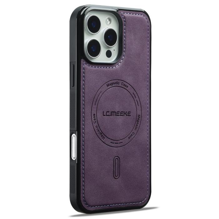 LC.imeeke - LC.IMEEKE L6 iPhone 16 Pro Fodral PU Läder - Lila
