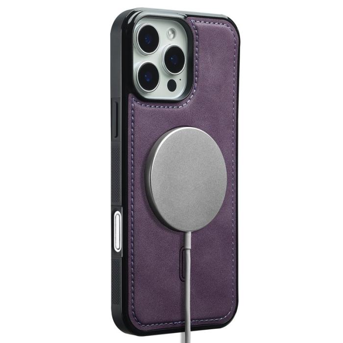 LC.imeeke - LC.IMEEKE L6 iPhone 16 Pro Fodral PU Läder - Lila