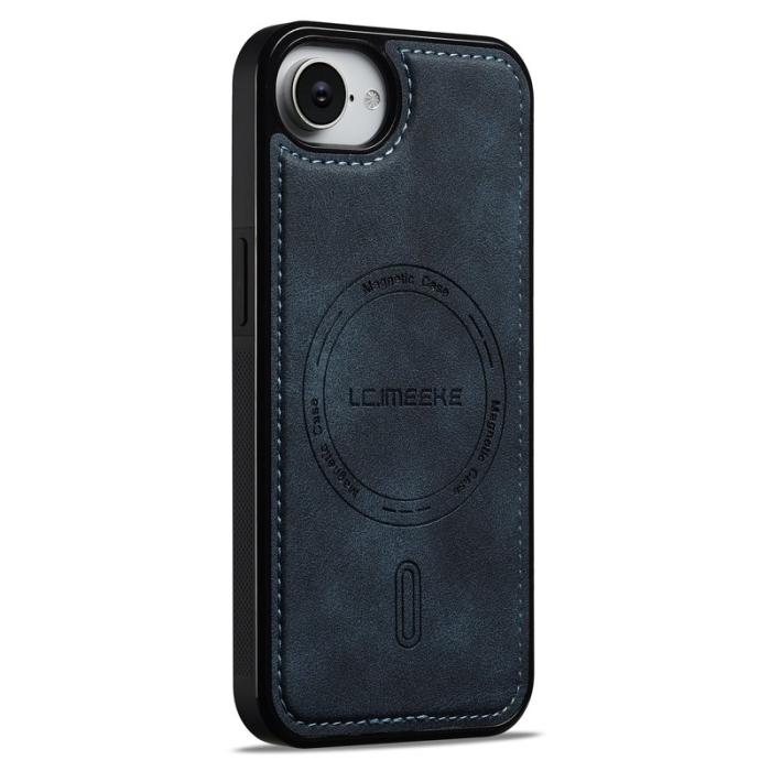 LC.imeeke - LC.IMEEKE L6 iPhone 16e Fodral PU-läder - Blå
