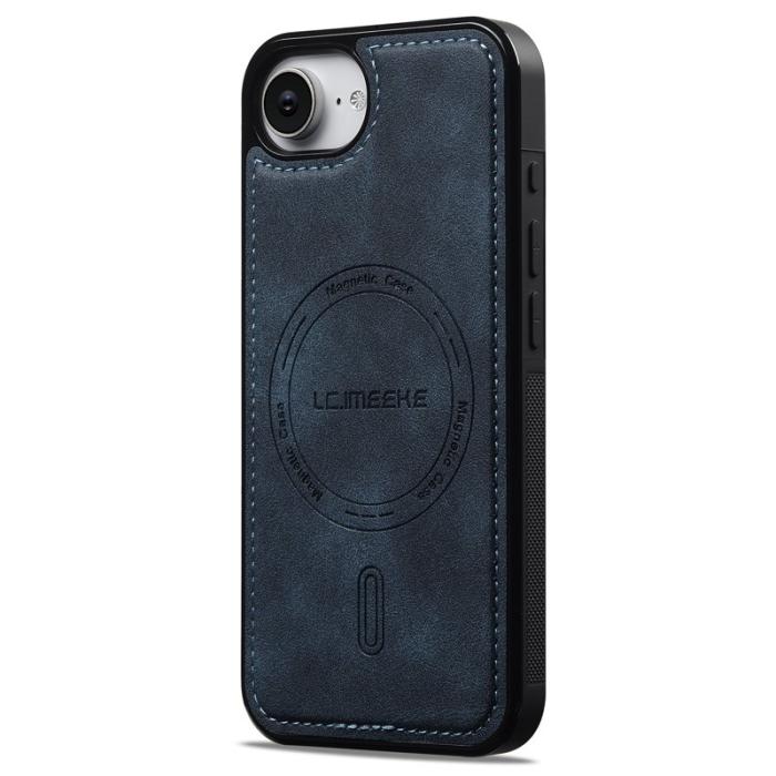 LC.imeeke - LC.IMEEKE L6 iPhone 16e Fodral PU-läder - Blå