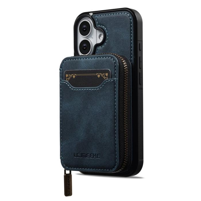 LC.imeeke - LC.IMEEKE L6 iPhone 17 Fodral Magnetiskt - Äkta läder - Blå