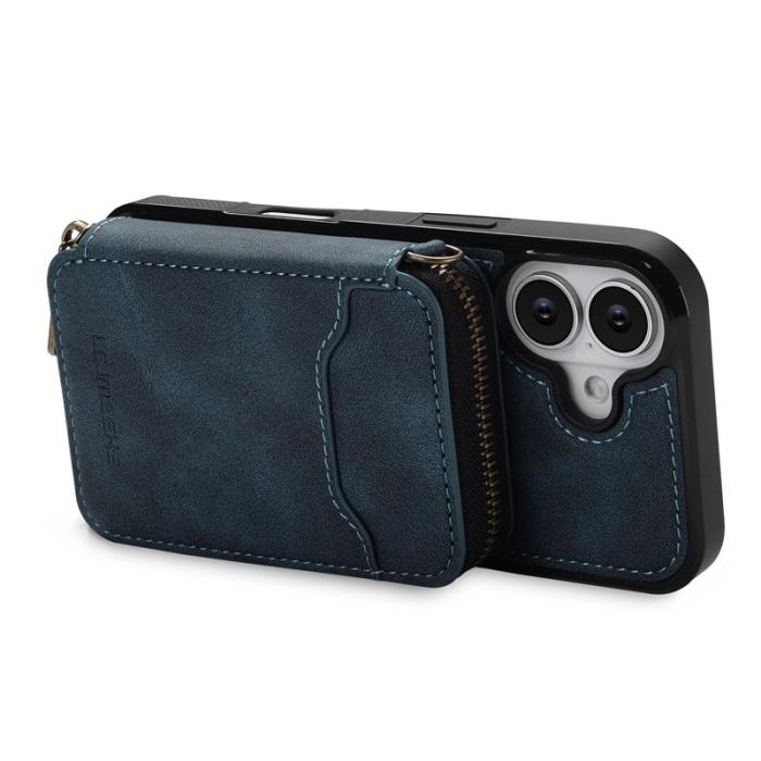 LC.imeeke - LC.IMEEKE L6 iPhone 17 Fodral Magnetiskt - Äkta läder - Blå