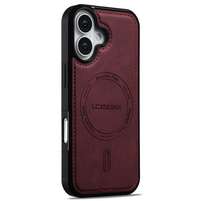 LC.imeeke - LC.IMEEKE L6 iPhone 17 Fodral PU Läder - Röd