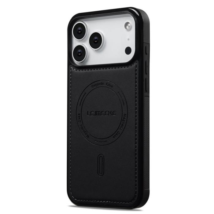 LC.imeeke - LC.IMEEKE L6 iPhone 17 Pro Max Fodral PU Läder - Svart
