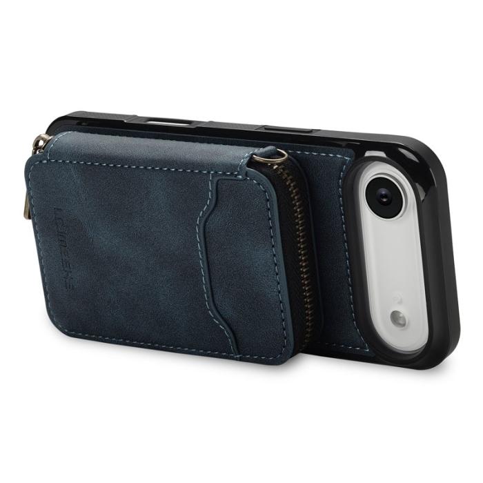 LC.imeeke - LC.IMEEKE L6 iPhone Air Fodral Magnetiskt Äkta läder - Blå