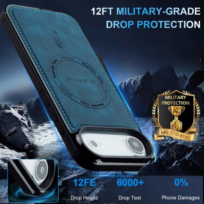 LC.imeeke - LC.IMEEKE L6 iPhone Air Fodral PU Läder - Blå