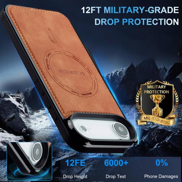 LC.imeeke - LC.IMEEKE L6 iPhone Air Fodral PU Läder - Brun