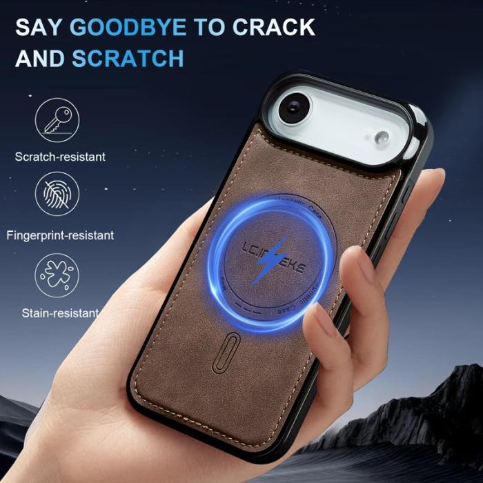 LC.imeeke - LC.IMEEKE L6 iPhone Air Fodral PU Läder - Kaffe