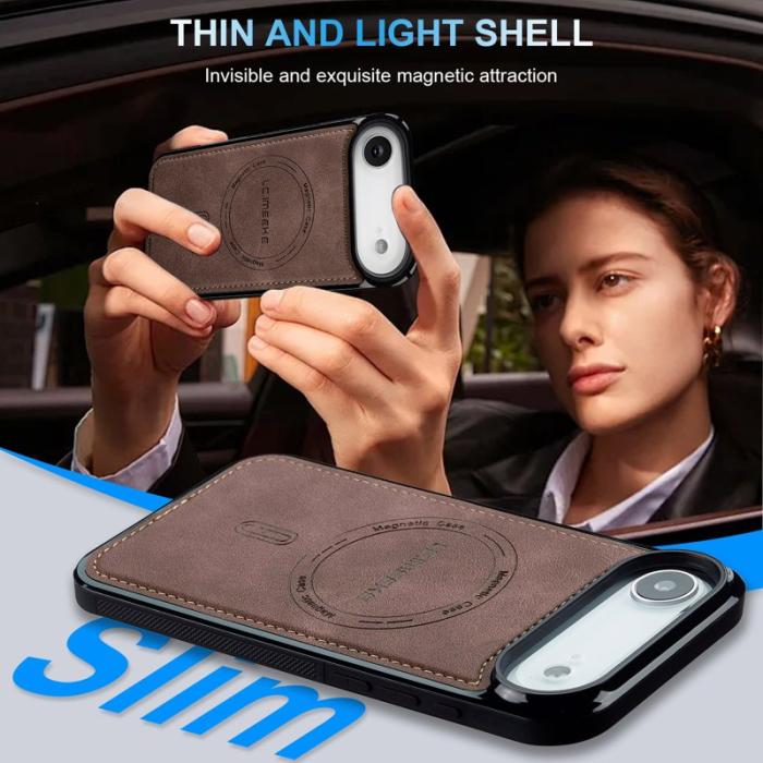 LC.imeeke - LC.IMEEKE L6 iPhone Air Fodral PU Läder - Kaffe