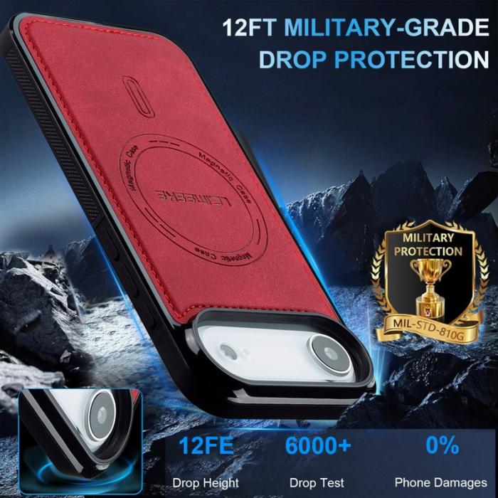 LC.imeeke - LC.IMEEKE L6 iPhone Air Fodral PU Läder - Röd