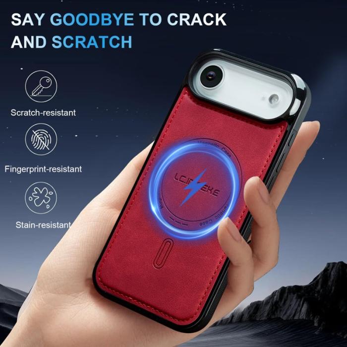 LC.imeeke - LC.IMEEKE L6 iPhone Air Fodral PU Läder - Röd