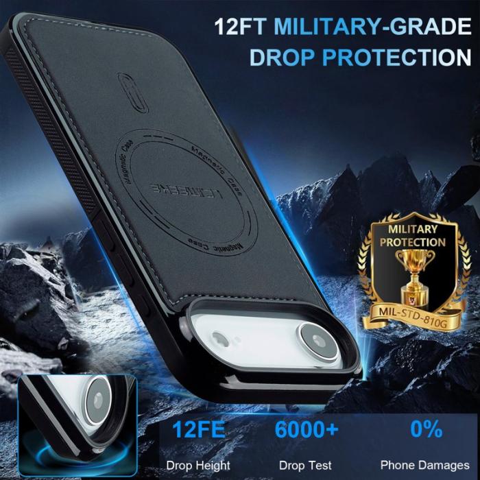 LC.imeeke - LC.IMEEKE L6 iPhone Air Fodral PU Läder - Svart