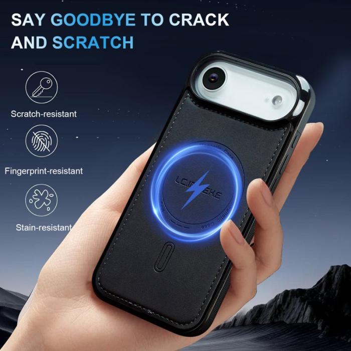 LC.imeeke - LC.IMEEKE L6 iPhone Air Fodral PU Läder - Svart