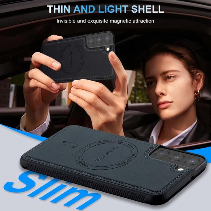 LC.imeeke - LC.IMEEKE L6 Samsung Galaxy S22+ Fodral PU Läder - Svart