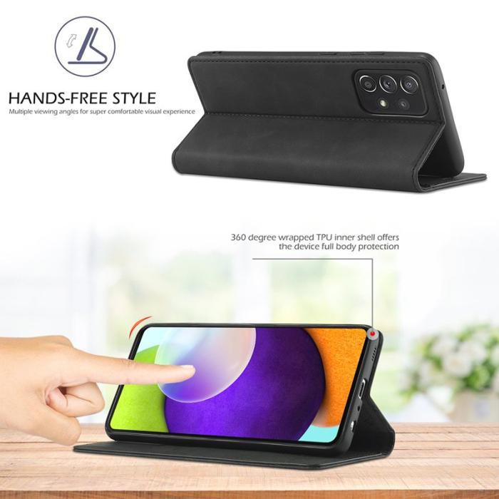 LC.imeeke - LC.IMEEKE LC Strong Magnetic Wallet Skal Äkta läder - Svart