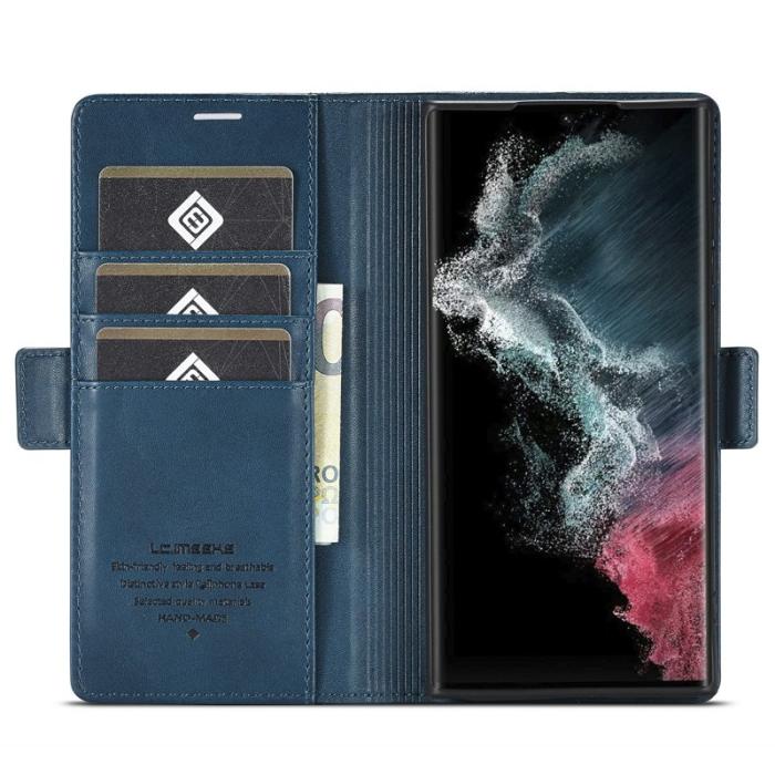 LC.imeeke - LC.IMEEKE Magnetic Fodral Samsung Galaxy S24 Ultra PU Läder - Grön