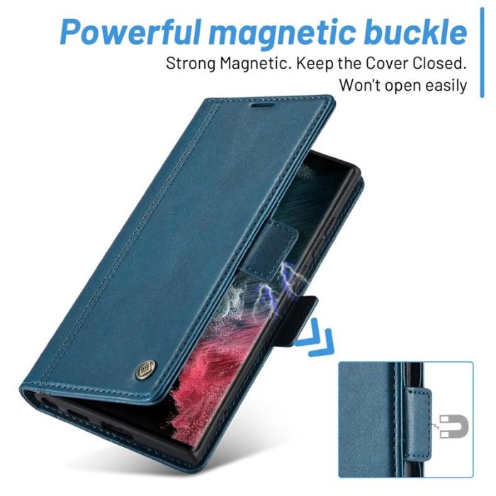 LC.imeeke - LC.IMEEKE Magnetic Fodral Samsung Galaxy S24 Ultra PU Läder - Grön