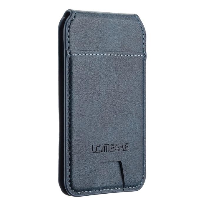 LC.imeeke - LC.IMEEKE Magnetiskt kortfodral RFID-skydd i läder - Blå
