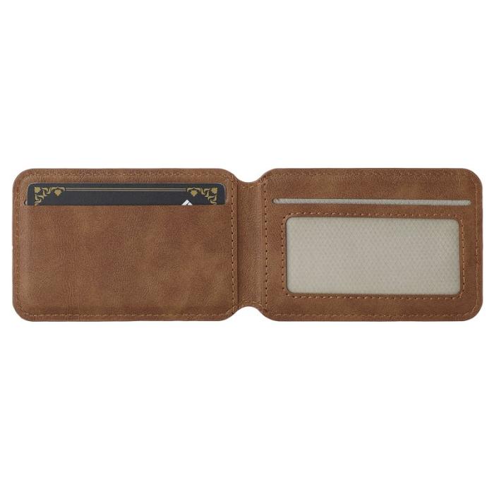 LC.imeeke - LC.IMEEKE Phone Magnetic Card Holder - Äkta läder - Brun