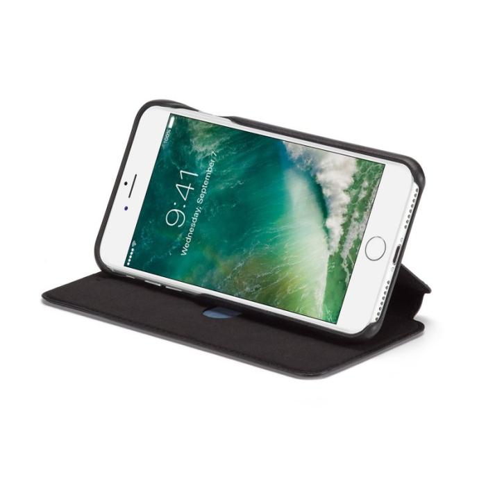 LC.imeeke - LC.IMEEKE Retro Fodral för iPhone 8 Plus/7 Plus - Äkta läder - Svart