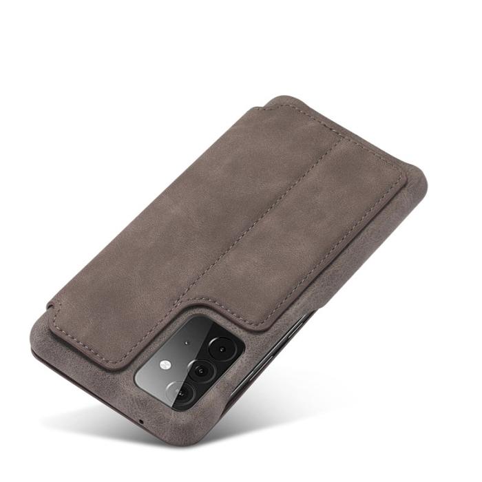 LC.imeeke - LC.IMEEKE Retro Style Fodral Äkta läder - Grå