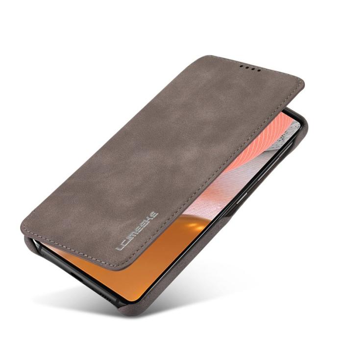 LC.imeeke - LC.IMEEKE Retro Style Fodral Äkta läder - Grå