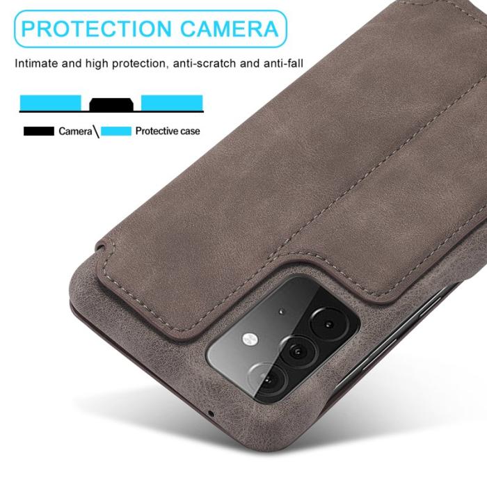 LC.imeeke - LC.IMEEKE Retro Style Fodral Äkta läder - Grå