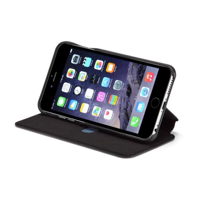 LC.imeeke - LC.IMEEKE Retro Style Fodral för iPhone 6s/6 - Äkta läder - Svart