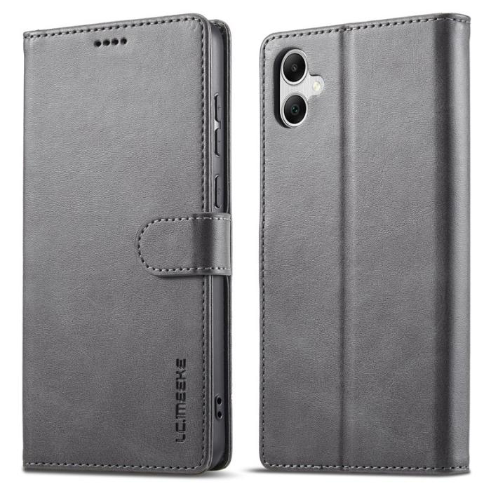 LC.imeeke - LC.IMEEKE Samsung Galaxy A06 Fodral PU Läder - Grå