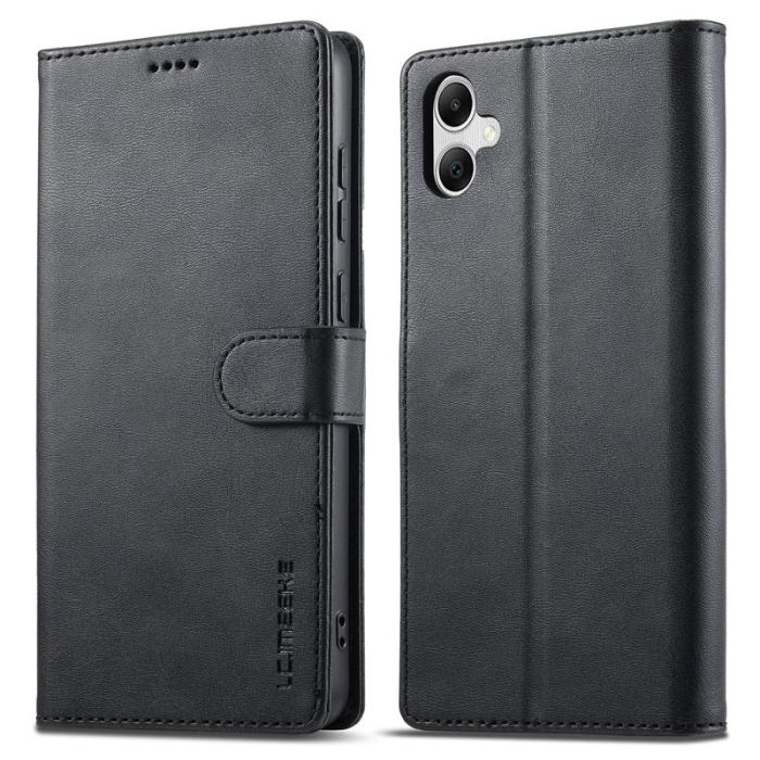 LC.imeeke - LC.IMEEKE Samsung Galaxy A06 Fodral PU Läder - Svart