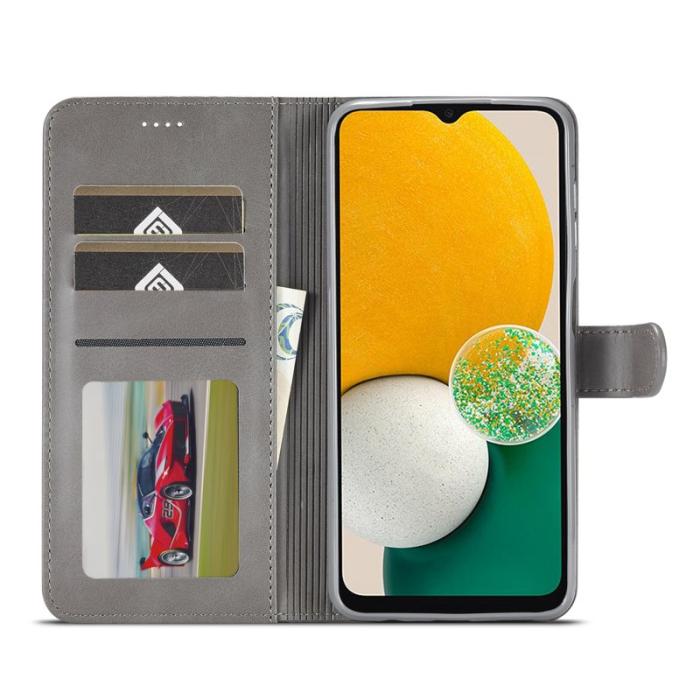 LC.imeeke - LC.IMEEKE Samsung Galaxy A13 Fodral PU Läder - Grå