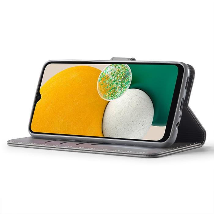 LC.imeeke - LC.IMEEKE Samsung Galaxy A13 Fodral PU Läder - Grå