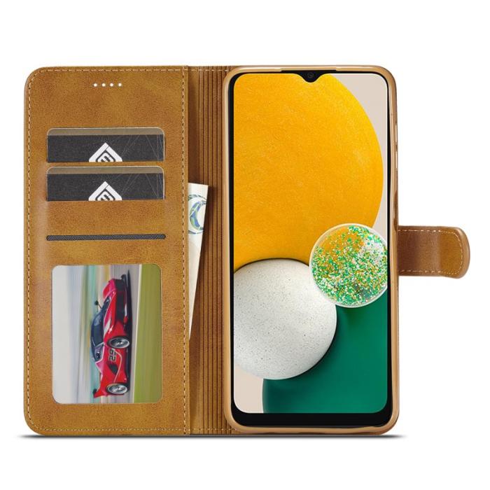 LC.imeeke - LC.IMEEKE Samsung Galaxy A13 Fodral PU Läder - Ljusbrun