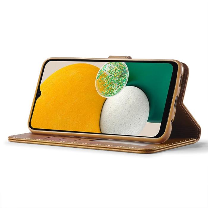 LC.imeeke - LC.IMEEKE Samsung Galaxy A13 Fodral PU Läder - Ljusbrun