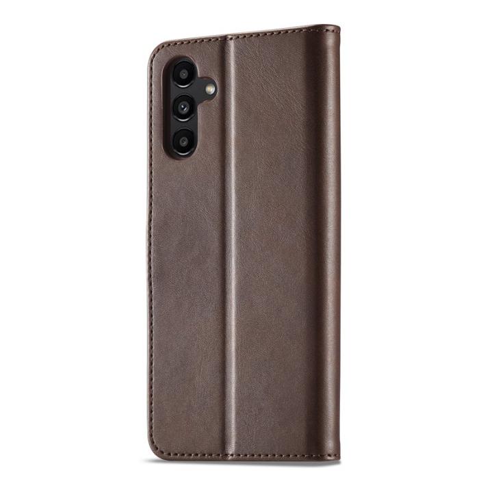 LC.imeeke - LC.IMEEKE Samsung Galaxy A13 Fodral PU Läder - Mörkbrun