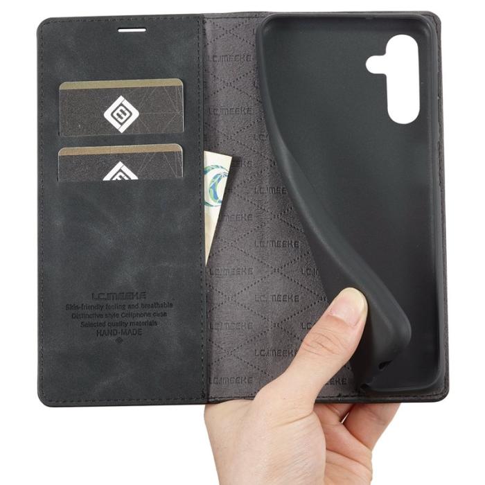 LC.imeeke - LC.IMEEKE Samsung Galaxy A13 Fodral - PU Läder - Svart