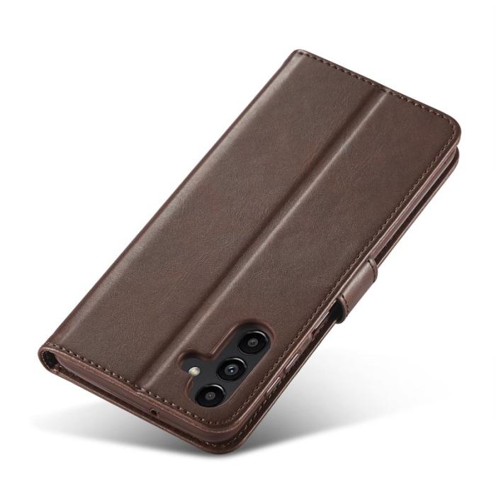 LC.imeeke - LC.IMEEKE Samsung Galaxy A14 5G Fodral Äkta läder - Brun