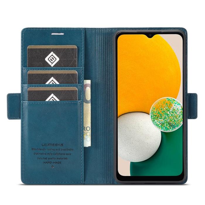 LC.imeeke - LC.IMEEKE Samsung Galaxy A14 Fodral - Äkta läder - Grön