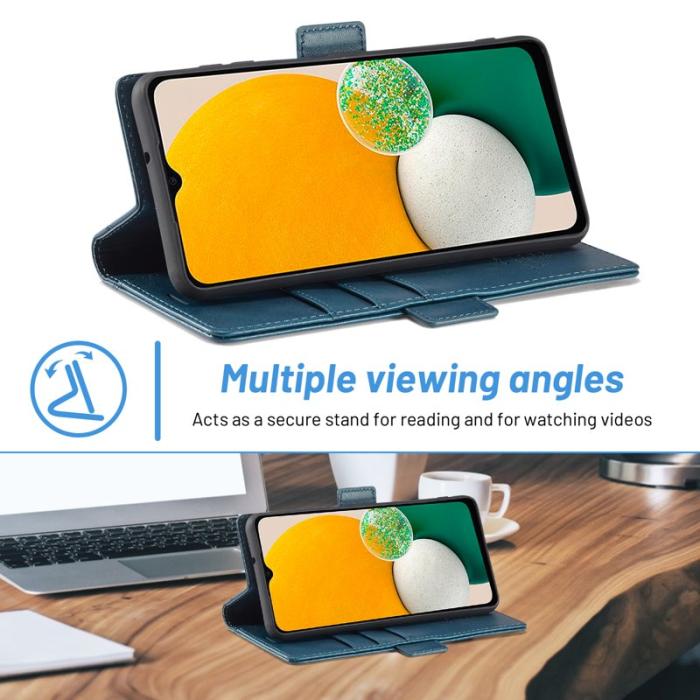 LC.imeeke - LC.IMEEKE Samsung Galaxy A14 Fodral - Äkta läder - Grön