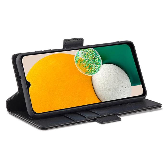 LC.imeeke - LC.IMEEKE Samsung Galaxy A14 Fodral Äkta läder - Svart