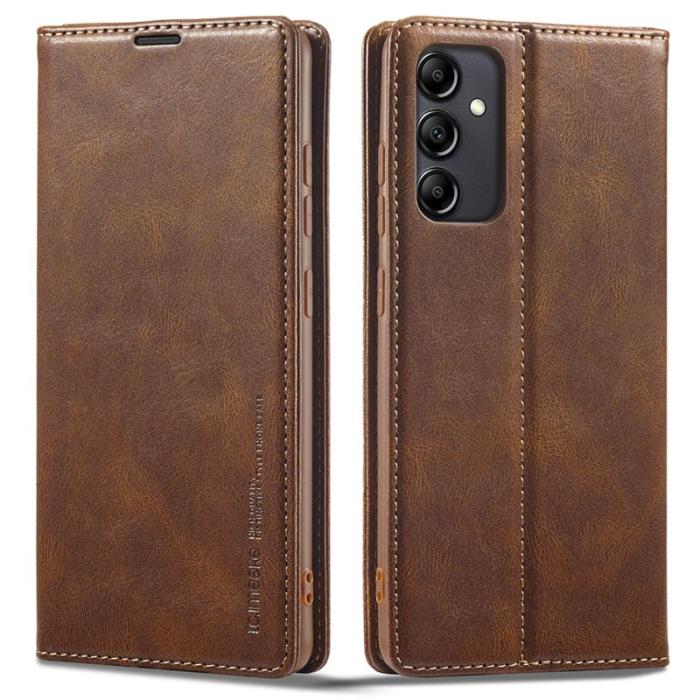 LC.imeeke - LC.IMEEKE Samsung Galaxy A14 Fodral PU Läder - Brun