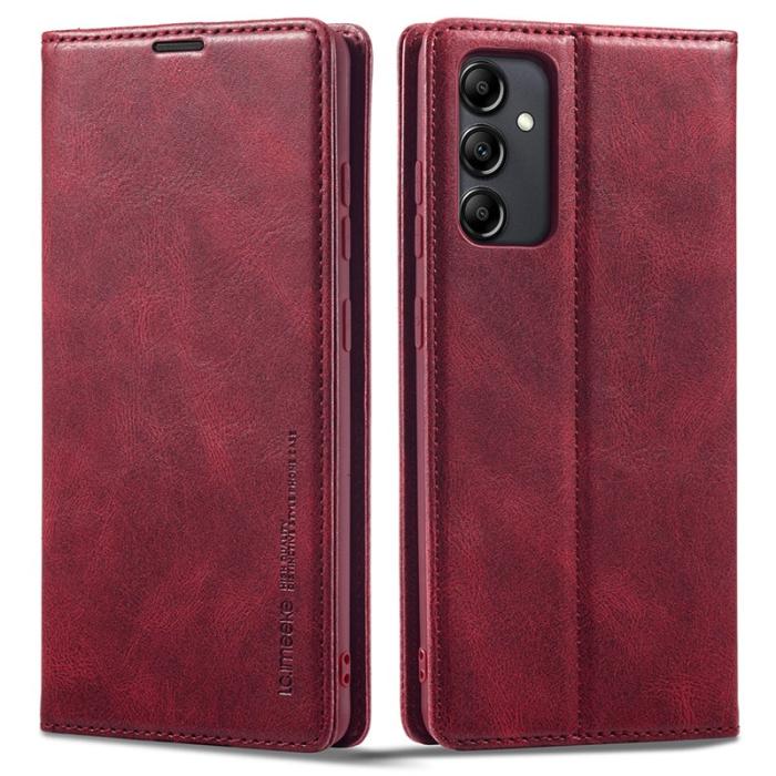 LC.imeeke - LC.IMEEKE Samsung Galaxy A14 Fodral PU Läder - Röd