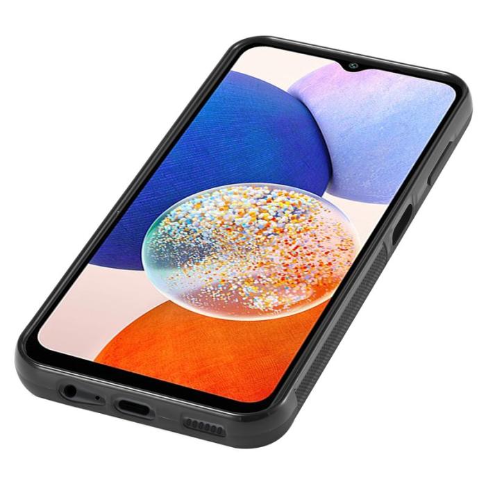 LC.imeeke - LC.IMEEKE Samsung Galaxy A14 Fodral PU Läder - Svart