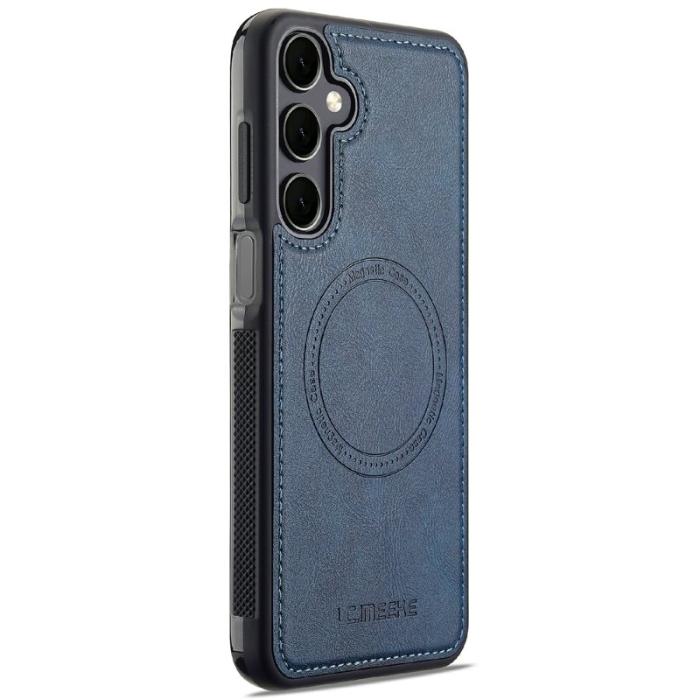 LC.imeeke - LC.IMEEKE Samsung Galaxy A16 Fodral Äkta läder - Blå